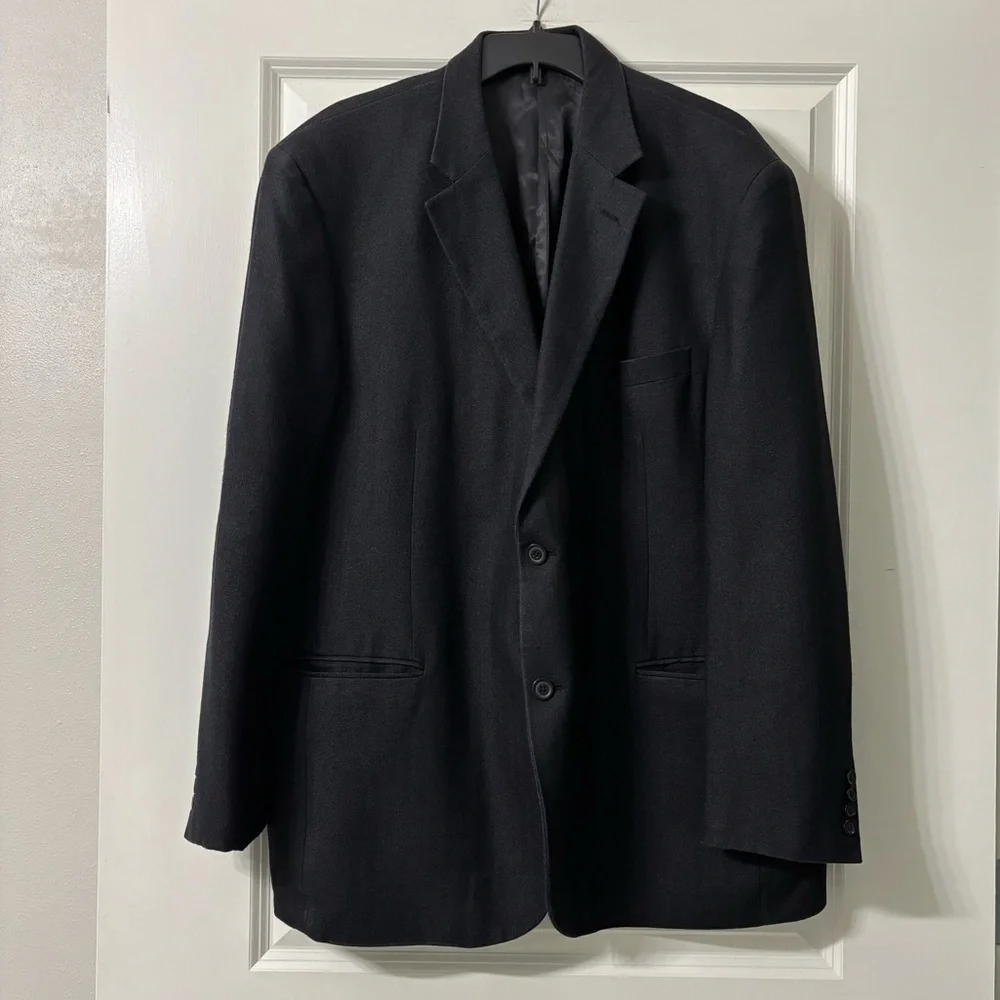 Andrew Fezza Black 100% Silk Blazer